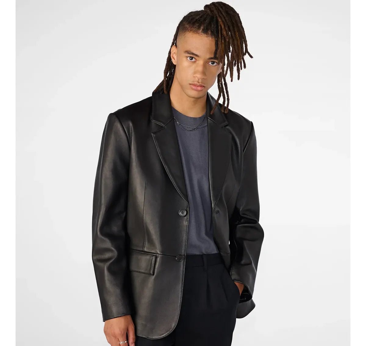 Mens_Leather_Blazer Mens Leather Blazer - Image 1