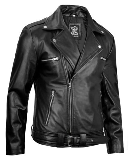 Mens Leather Motorcycle Jacket