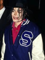 Michael Jackson Blue Varsity Jacket - Image 4