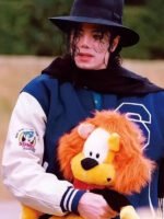 Michael Jackson Blue Varsity Jacket - Image 3