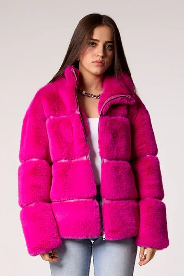 Mob Wife Jacket Hot Pink