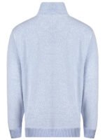 Mock Shirt Jumper Blue Back