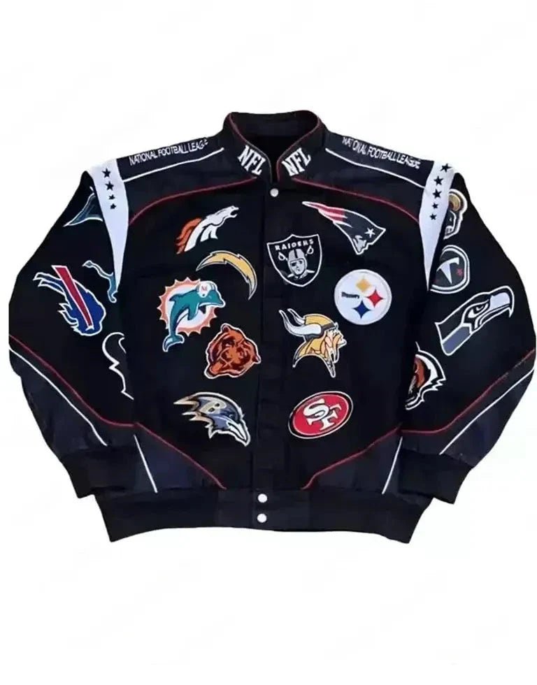 NFLJacketWithAllTeamLogos NFL Jacket With All Team Logos Zing Apparel