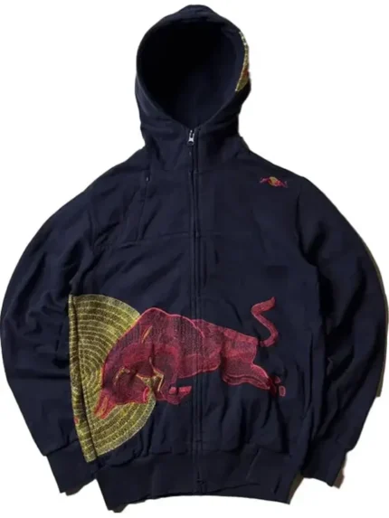 Navy Vintage Red Bull Big Logo Racing Hoodie