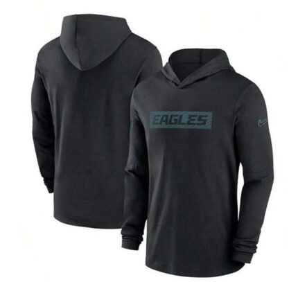Nike-Black-Philadelphia-Eagles-Sideline-Hoodie-Performance-Long-Sleeve-T-Shirt