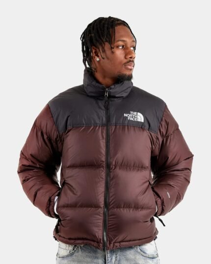 North-Face-Puffer-Jacket-Black-And-Brown