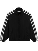 Parke-Sport-Stripe-Nylon-Track-Jacket-Black