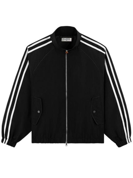 Parke-Sport-Stripe-Nylon-Track-Jacket-Black