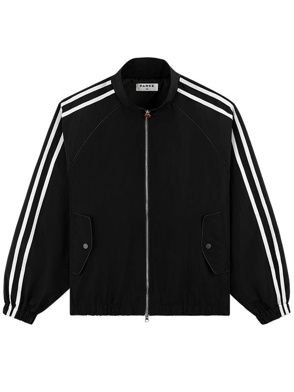 Parke-Sport-Stripe-Nylon-Track-Jacket-Black Parke-Sport-Stripe-Nylon-Track-Jacket-Black