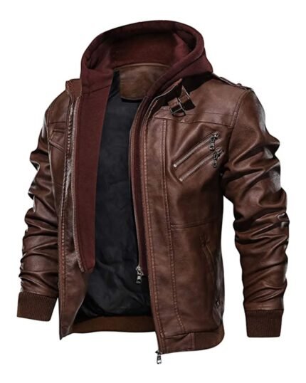 Premium_Quality_Clinton_Hooded_Brown_Jacket_For_Sale