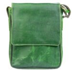 Vintage Leather Crossbody Bag, Green Zing Apparel