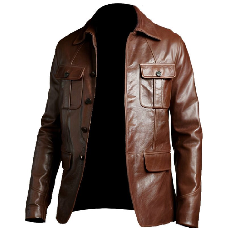 Vintage Leather Blazer Men, Chocolate Brown Zing Apparel