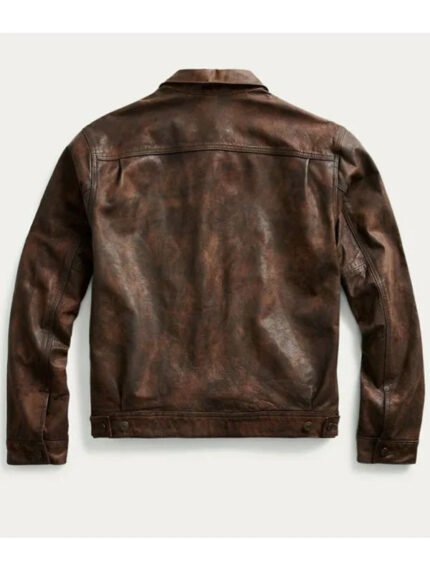 Ralph-Lauren-Brown-Leather-Trucker-Jacket-for-sale