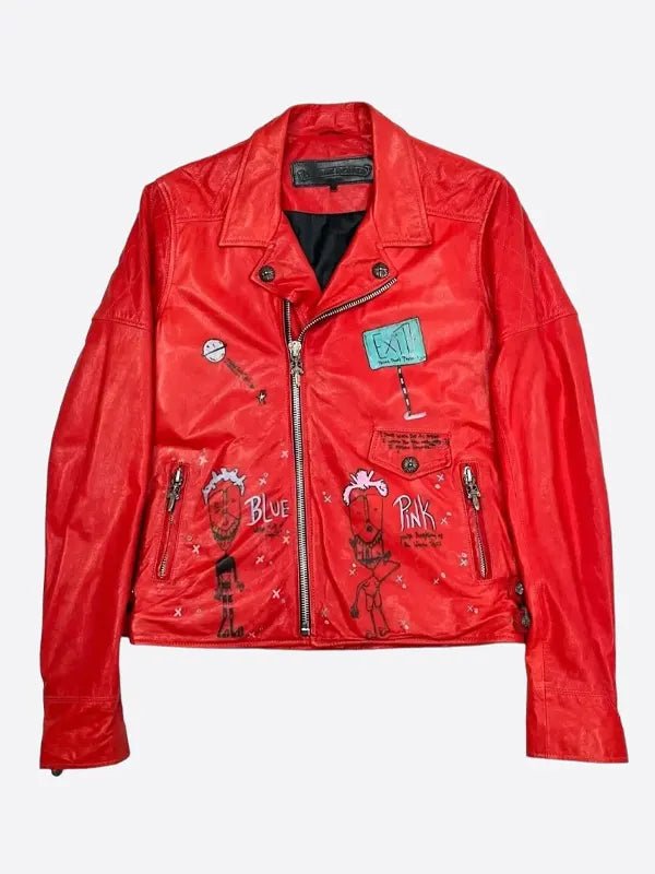 Red_Chrome_Hearts_Leather_Jacket Red Chrome Hearts Leather Jacket - Image 1