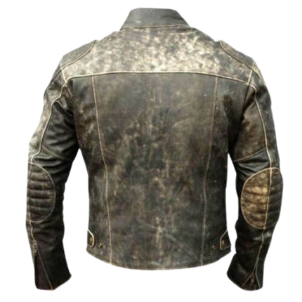 Retro Distressed Hooligan Leather Jacket For Sale