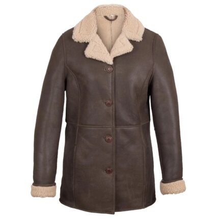 Rhianna Leather Sheepskin Flying Jacket
