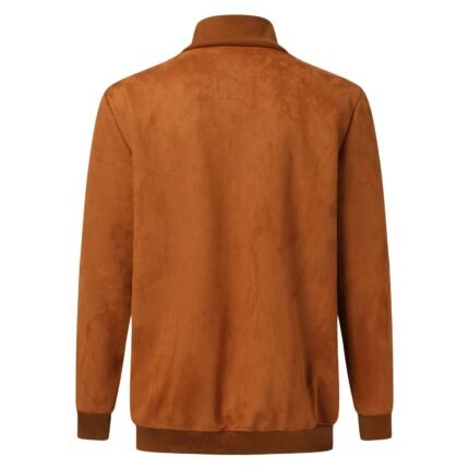 Classyak Fashion Suede Leather Jacket, Brown Zing Apparel