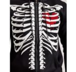 Skeleton-Print-Zip-Up-Hoodie-For-Women