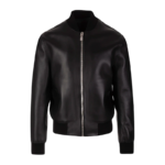 Plain Leather Bomber Jacket Women, Black Zing Apparel