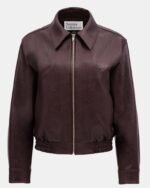 Source Unknown Leather Jacket Burgundy