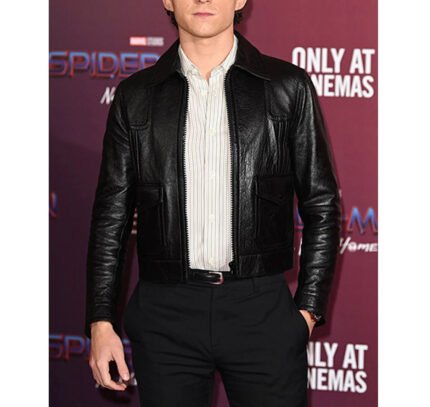 Spider-Man-No-Way-Home-Tom-Holland-Black-Leather-Jacket