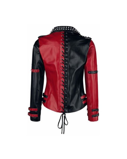 Studded_Leather_Jacket_Black_&_Red_For_Sale