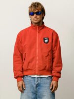 Stussy-Polar-Fleece-Lined-Jacket-In-Red