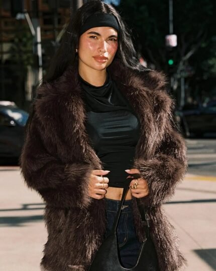 Super-Trouper-Faux-Fur-Jacket-Brown