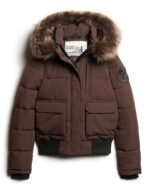 Superdry-Everest-Hooded-Bomber-Brown-Jacket-Sale
