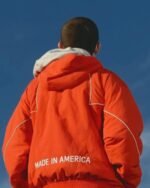 Timothee-Chalamet-Marty-Supreme-Orange-Jacket-Back