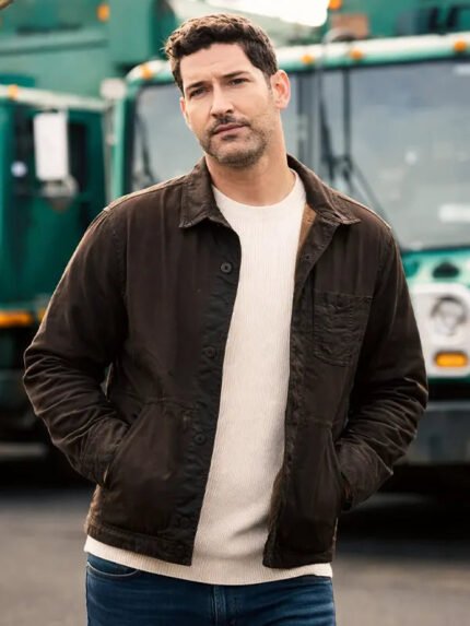 Tom Ellis CIA S01 Brown Cotton Jacket