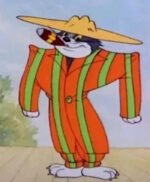 Tom and Jerry Zoot  Orange Stripped Suit