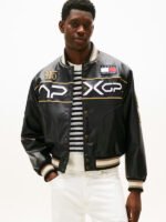 Tommy-Hilfiger-F1-Movie-Racing-Black-Varsity-Jacket