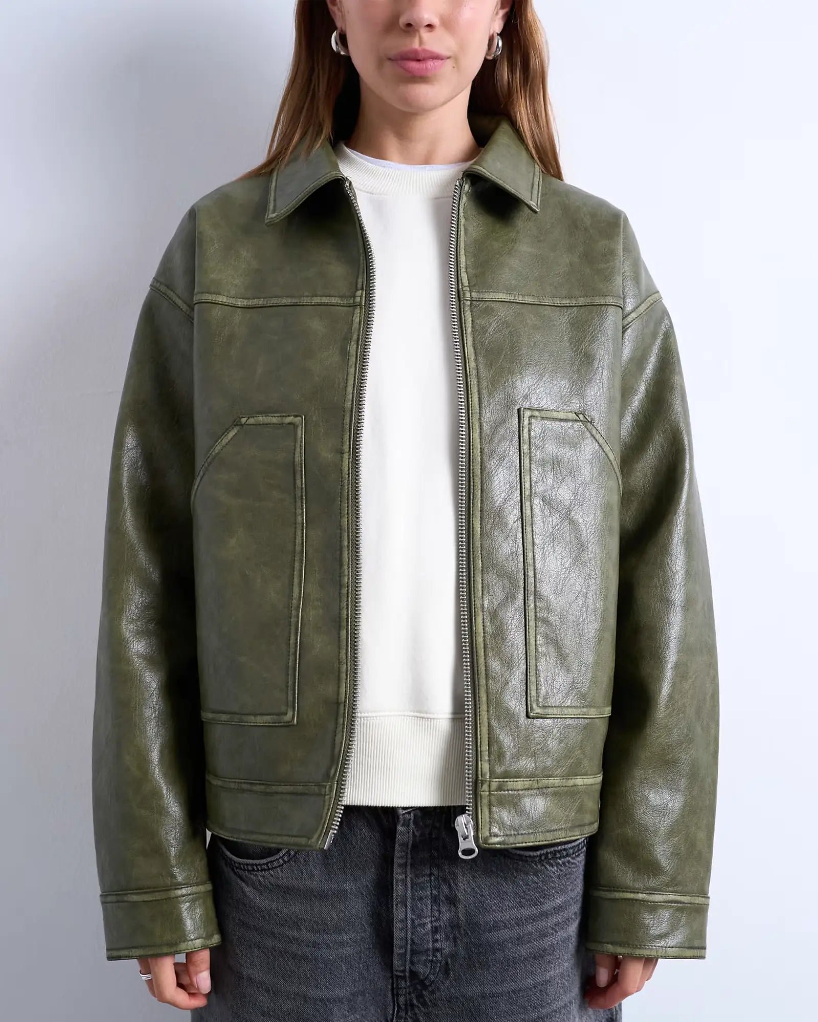 Topshop-Faux-Leather-Zip-Through-Jacket-With-Patch-Pockets-In-Washed-Green-1 Topshop-Faux-Leather-Zip-Through-Jacket-With-Patch-Pockets-In-Washed-Green