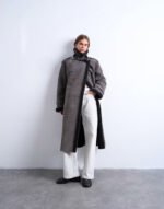 Topshop-Longline-Aviator-Faux-Shearling-Jacket-In-Gray