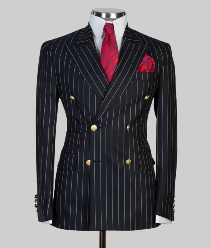 Tulsa-King-Sylvester-Stallone-Black-Stripe-Blazer