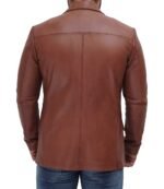 Leather Blazer Men Glendale Brown Zing Apparel