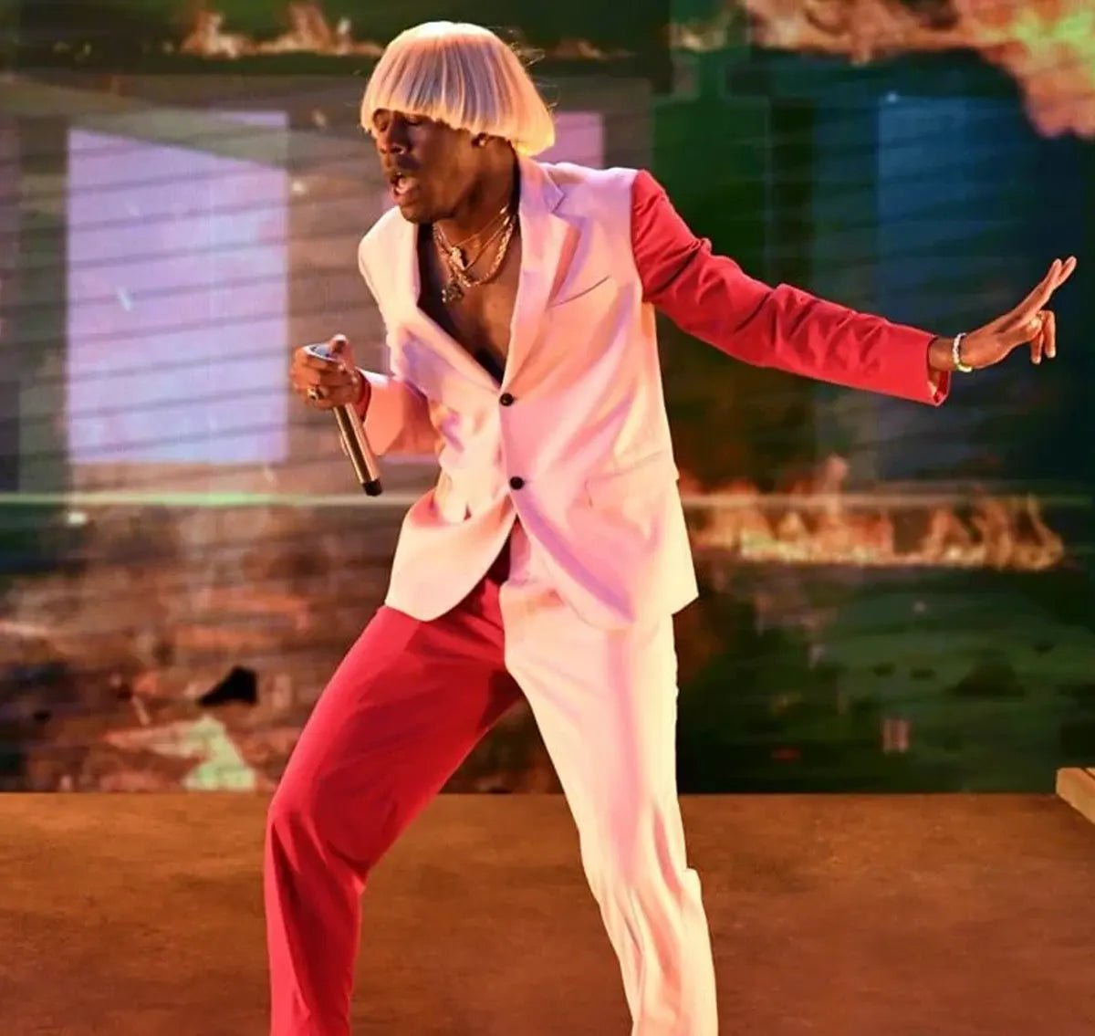 Tyler_The_Creator_Pink_And_Red_Suit_Buy_d91e2387-6ac8-4417-9701-238845fd184e Tyler The Creator Pink And Red Suit - Image 1