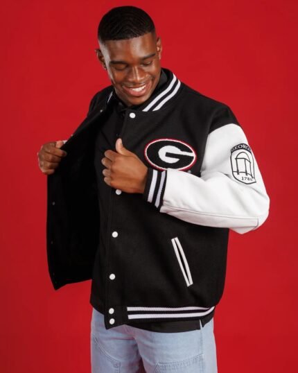UGA-Letterman-Jacket-Black