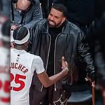 Warriors Vs Raptors Game Drake Black Leather Jacket