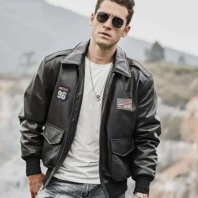Air Force Pilot Bomber Jacket Men Zing Apparel