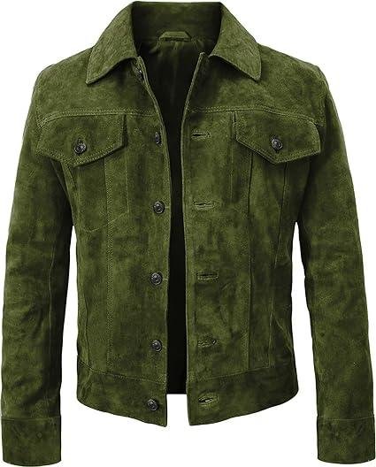 Trucker Suede Leather Jacket, Multi Zing Apparel