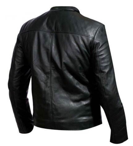 Stephen Amell Hooded Black Leather Jacket Zing Apparel