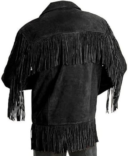 Black Leather Jacket For Men - Halloween Jacket
