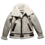 White Shearling Jacket For Winter B3 - Warmth Jacket Zing Apparel