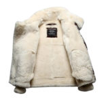 White Shearling Jacket For Winter B3 - Warmth Jacket Zing Apparel
