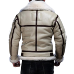 White Shearling Jacket For Winter B3 - Warmth Jacket Zing Apparel