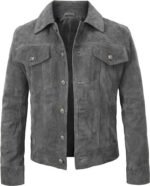 Trucker Suede Leather Jacket, Multi Zing Apparel