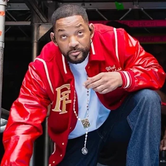 Will Smith Summertime Ball 2025 Red Varsity Jacket - Image 2