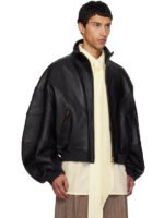 Willy-Chavarria-Ruff-Rider-Leather-Jacket-Black